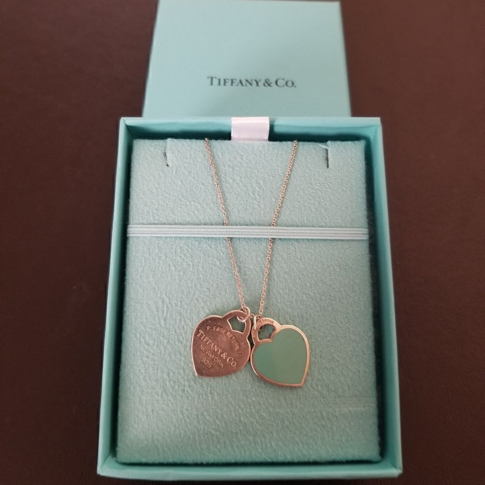 Tiffany & Co. Enamel Medium Hearts Necklace